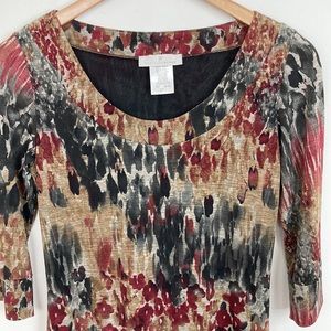 Papillon Blanc Watercolor Floral Print Stretch Dress